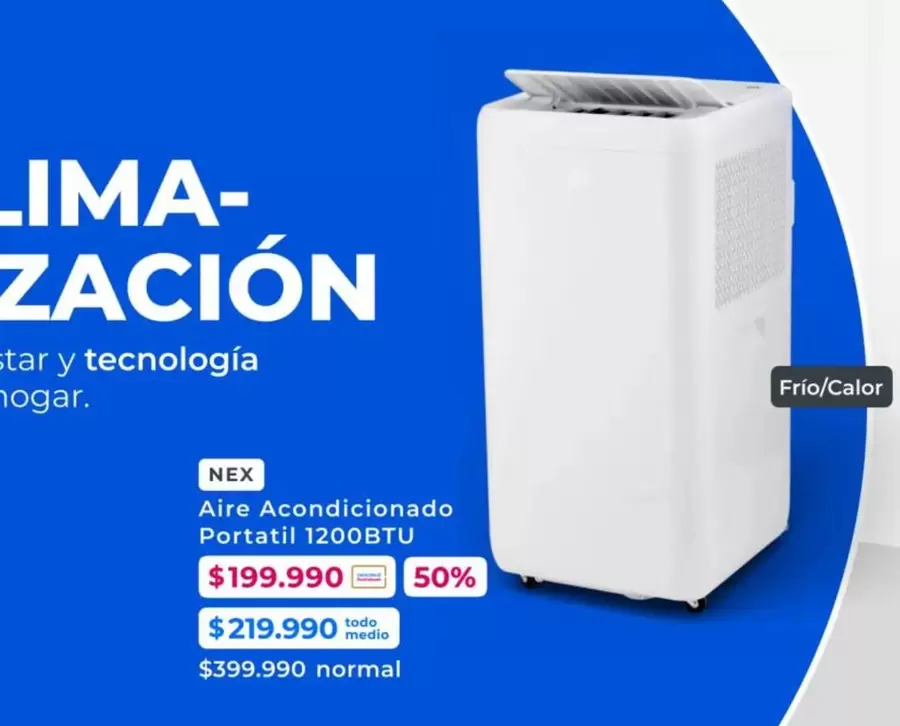 Nex - Aire Acondicionado Portátil 1200BTu