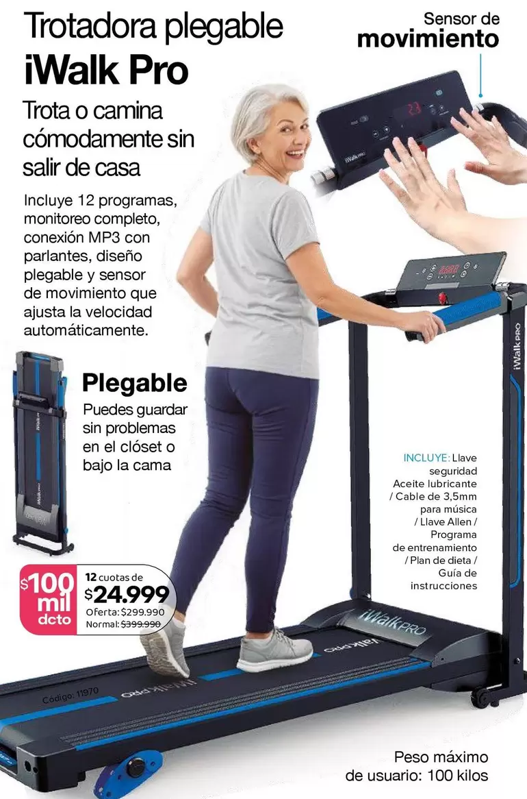 Trotadora Plegable Iwalk Pro