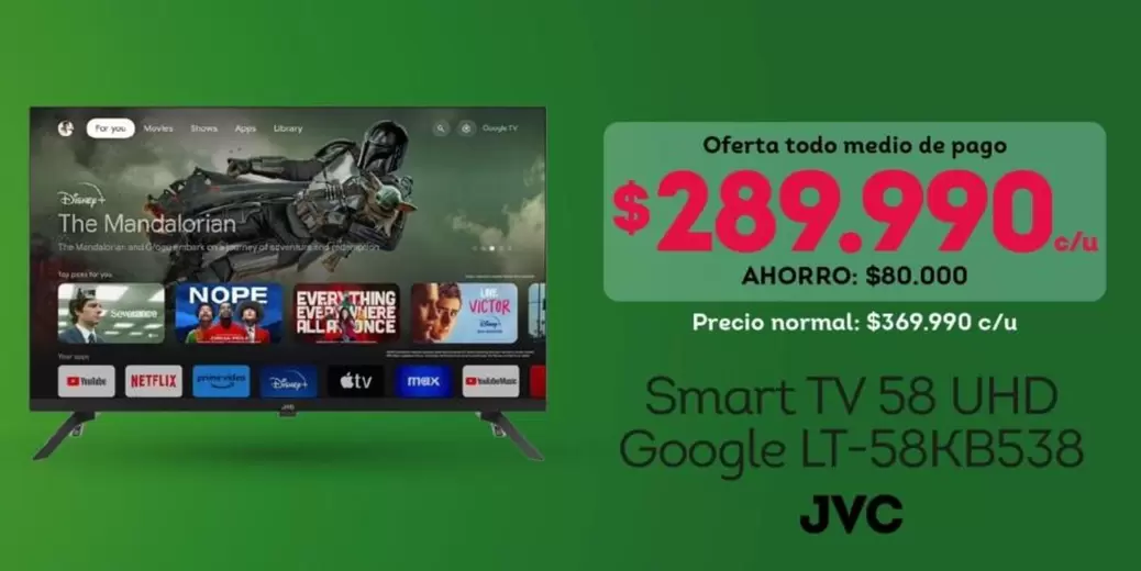 Disney - Smart TV 58 UHD Google LT-58KB538