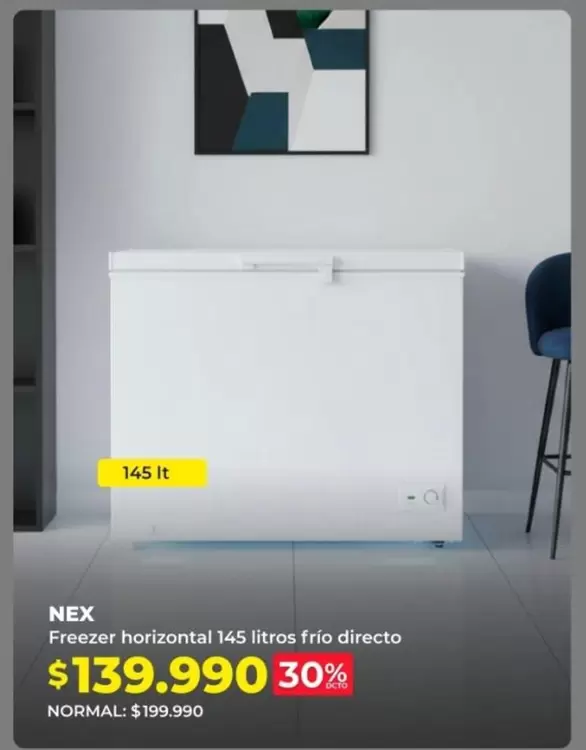 Nex - Freezer Horizontal 145 Litros Frio Directo