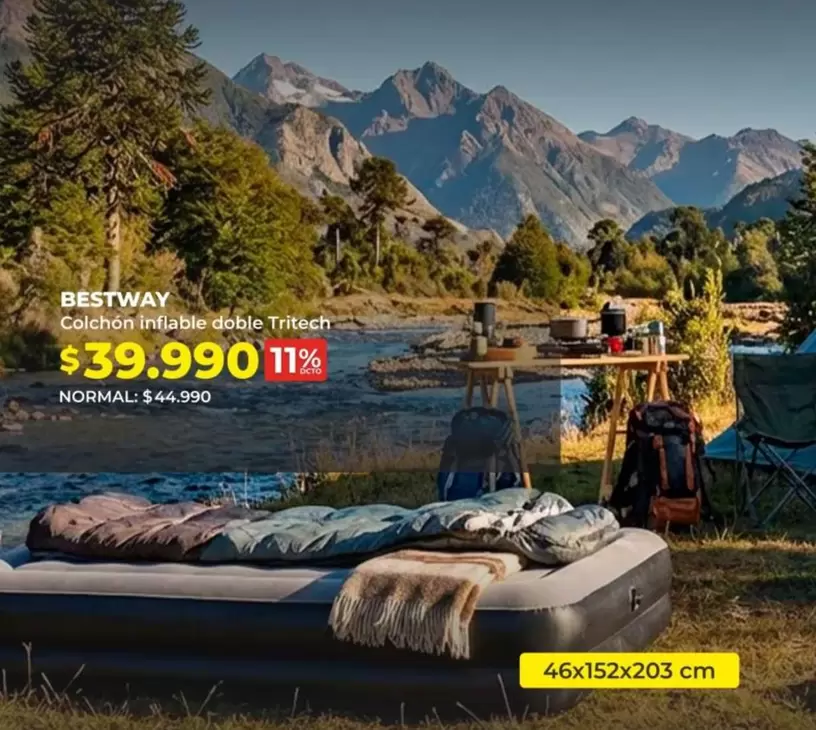 Bestway - Colchon Inflable Doble Tritech