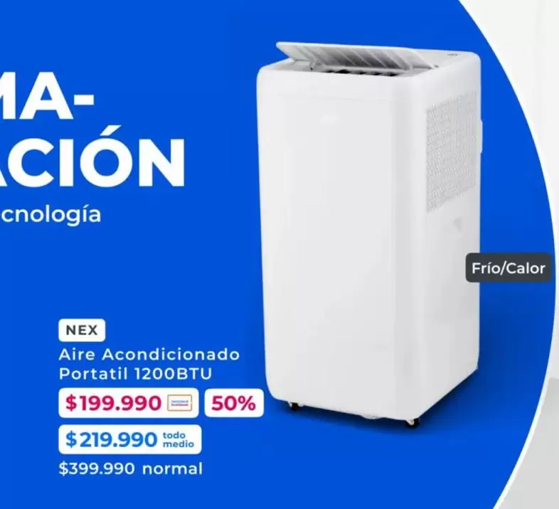 Nex - Aire Acondicionado Portátil 1200BTUX