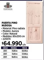 Aurora - Puerta Pino Nudosa