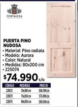 Aurora - Puerta Pino Nudosa