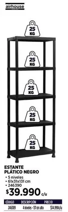 Estante Platico Negro