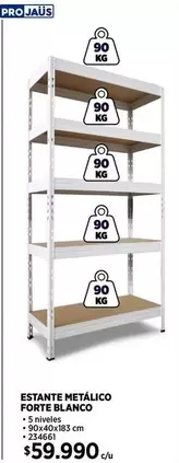 Estante Metalico Forte Blanco