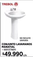 Trebol - Conjunto Lavamanos Manatial