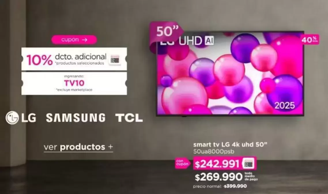 LG - Smart Tv Lg 4k Uhd 50"