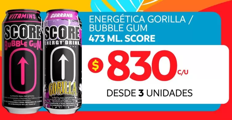 Score - Energética Gorilla / Bubble Gum