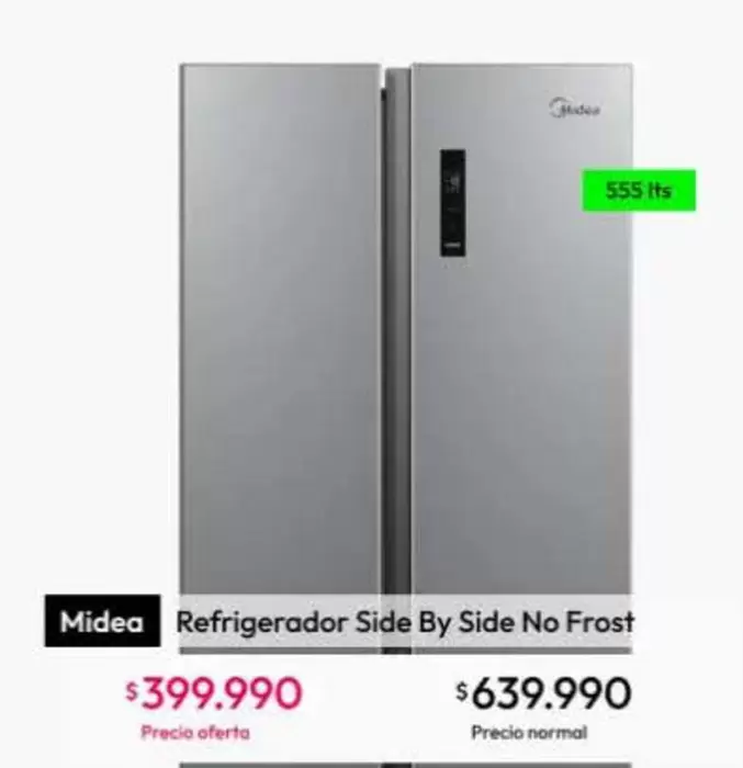 Midea - Refrigerador Side By Side No Frost