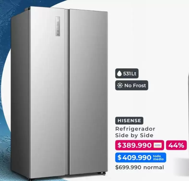 Hisense - Refrigerador Side By Side