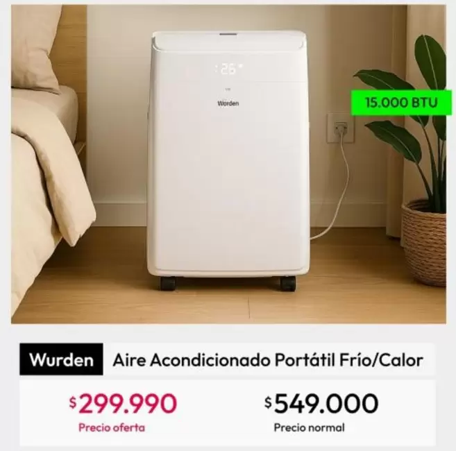 Wurden - Aire Acondicionado Portátil Frio/Calor