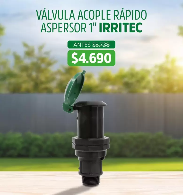 Valvula Acople Rapido Aspersor 1'