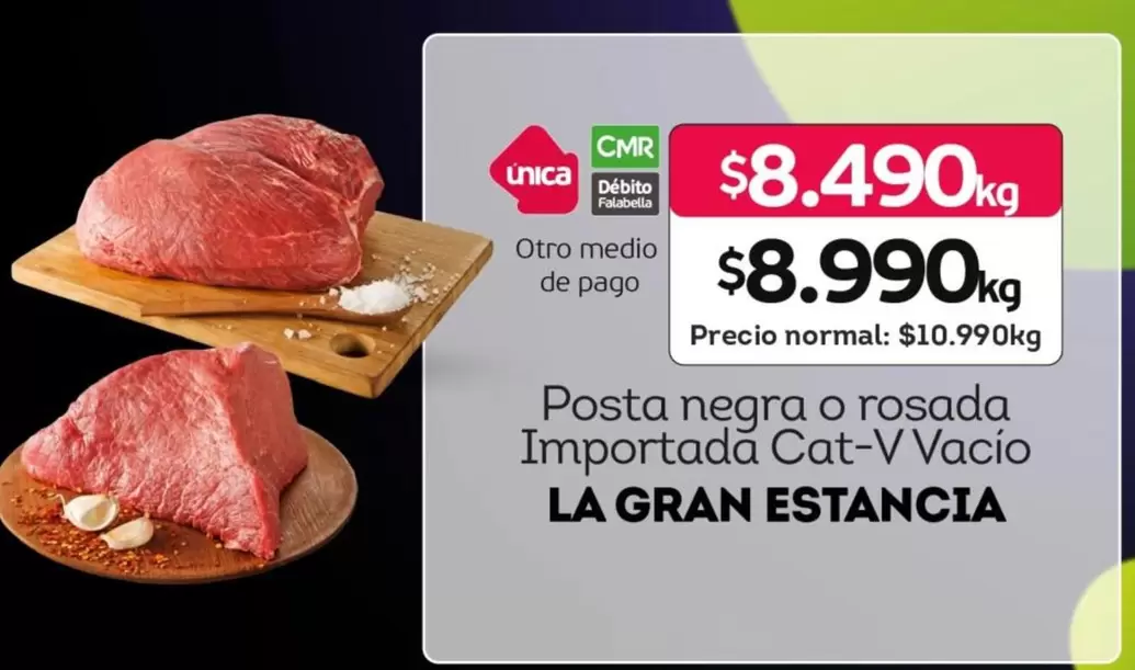 Falabella - Posta Negra O Rosada Importada Cat-v Vacio