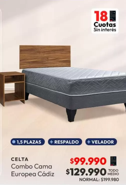 Celta - Combo Cama Europea Cadiz