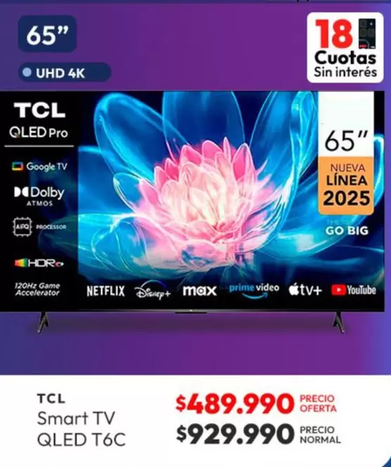 TCL - Smart Tv Qled T6c