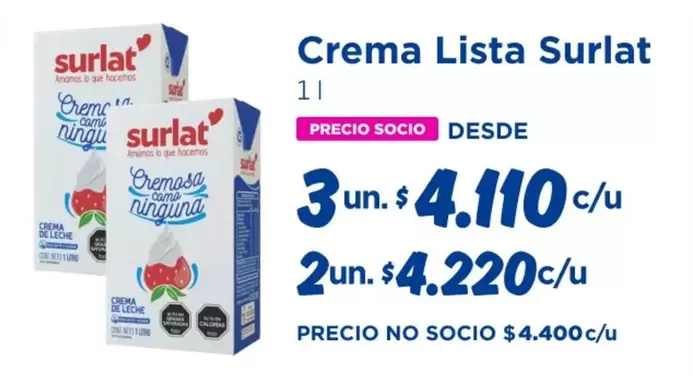 Surlat - Crema Lista