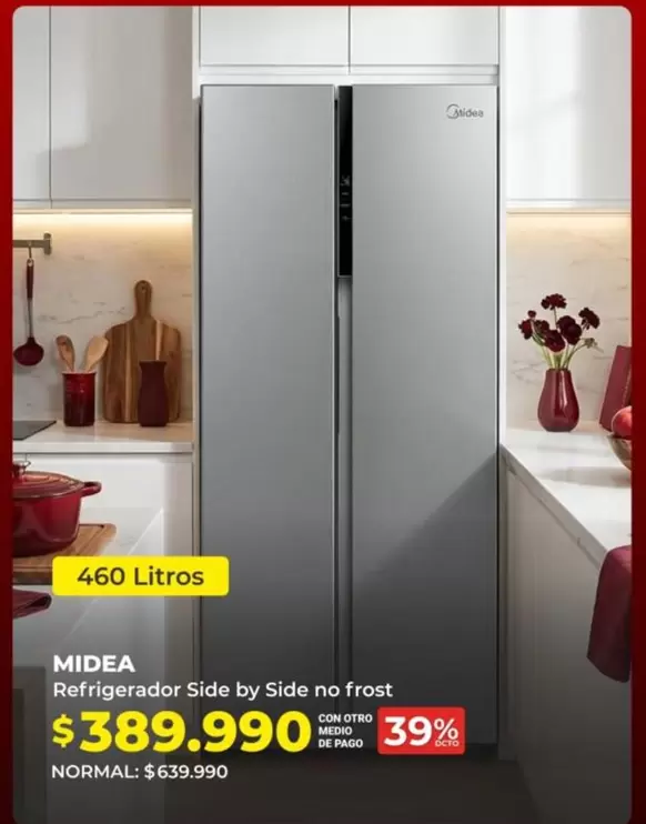 Midea - Refrigerador Side By Side No Frost