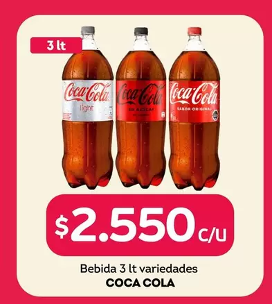 Coca Cola - Bebida 3 Lt