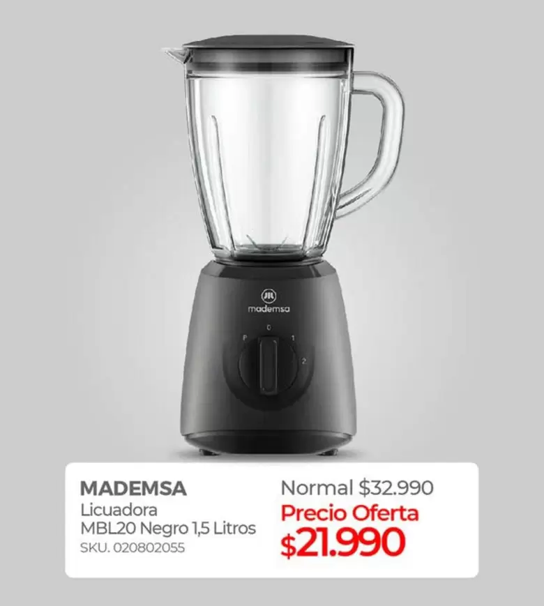 Mademsa - Licuadora Mbl20 Negro