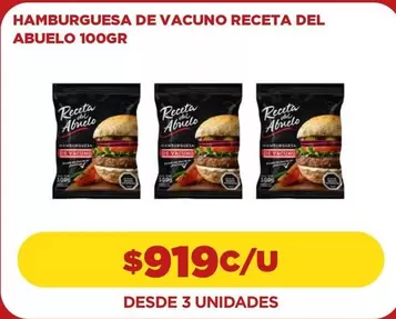 Receta del Abuelo - Hamburguesa De Vacuno