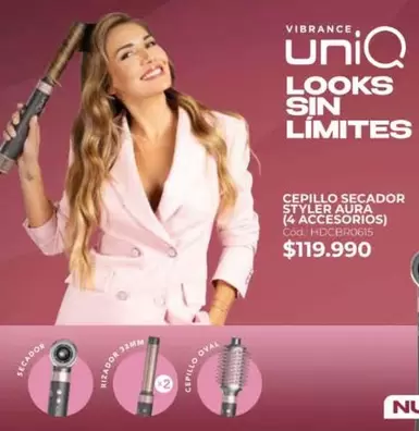 Cepillo Secador Styler Aura (4 Accesorios)