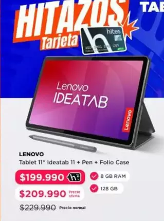 Lenovo - Tablet 11'' Ideatab 11 + Pen + Folio Case