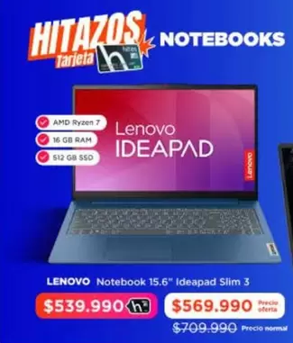 Lenovo - Notebook 15.6" Ideapad Slim 3