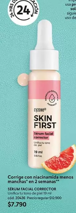 Cyzone - Corrige con nicainamida menos manchas o 2 semanas