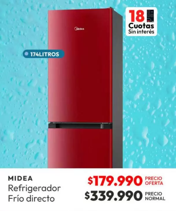Midea - Refrigerador Frio Directo