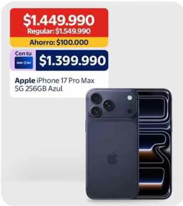 Apple - iPhone 17 Pro Max 5G 256GB Azul