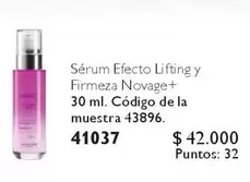 Novage - Sérum Efecto Lifting Y Firmeza + 30 Ml. Código De La Muestra