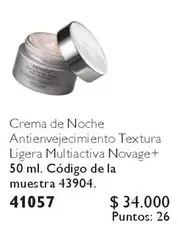 Novage - Crema De Noche Antienvejecimiento Textura Ligera Multiactiva +