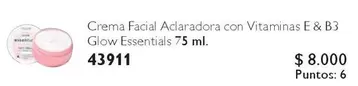 Crema Facial Aclaradora Con Vitaminas E & B3