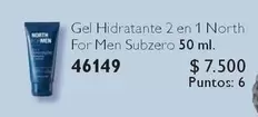 Gel Hidratante 2 En 1 North For Men Subzero 50 Ml. 46149