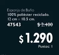 Esponja De Bano 100% Poliéster Reciclado