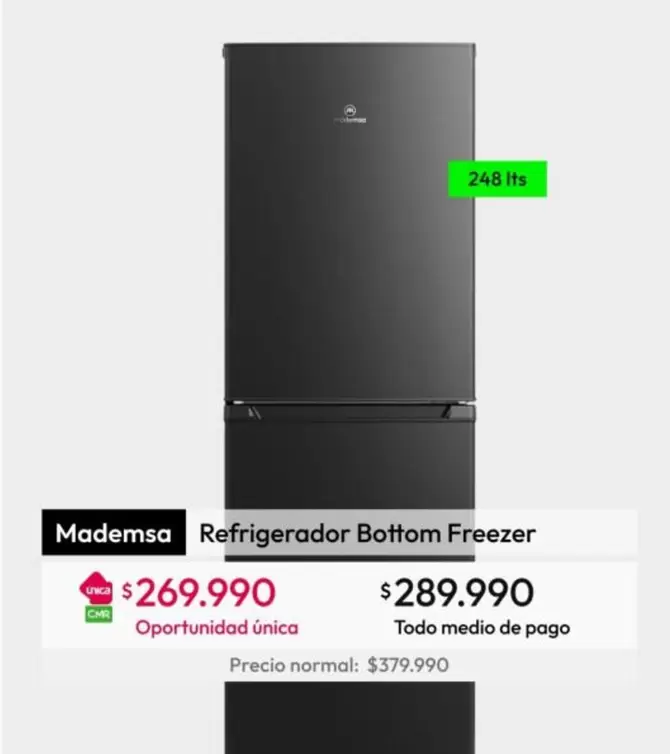 Mademsa - Refrigerador Freezer