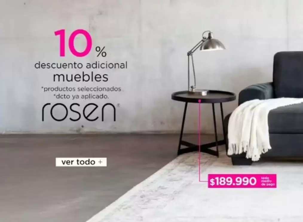 Rosen - Descuento Adicional Muebles