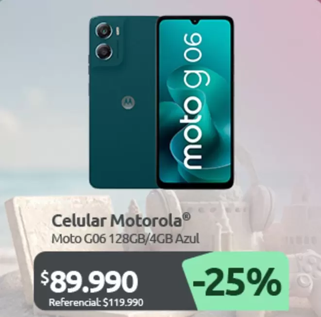 Motorola - Celular Moto G06 128GB/4GB Azul