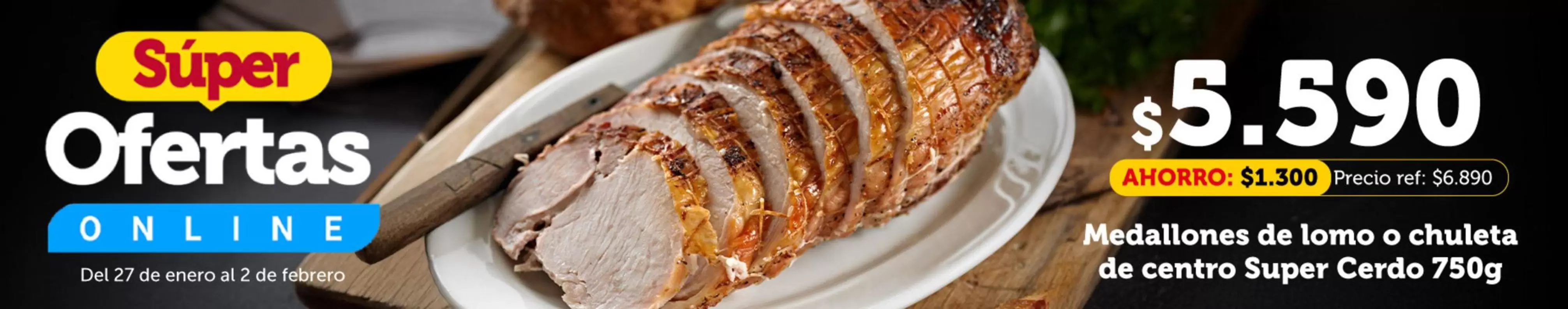 Medallones De Lomo O Chuleta De Centro Super Cerdo