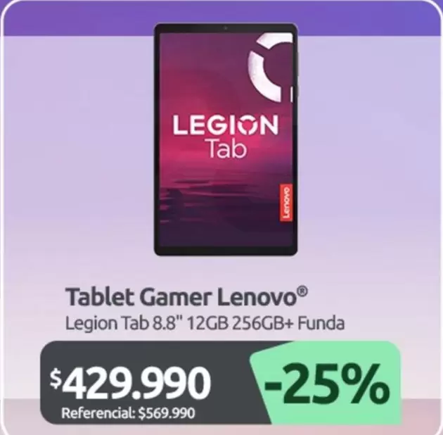 Lenovo - Tablet ® Legion Tab 8.8" 12GB 256GB+ Funda