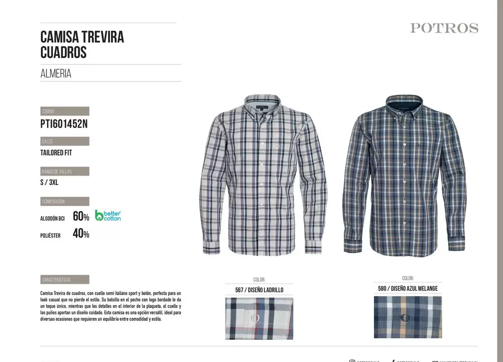 Perfecta - Camisa Trevira Cuadros