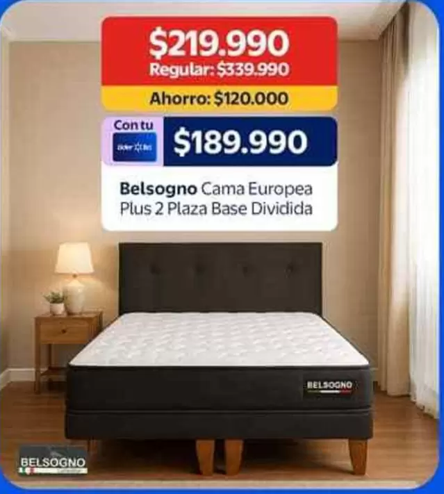 Belsogno Cama Plus 2 Plaza Base Dividida