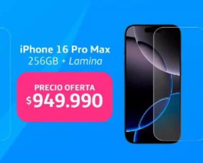 iPhone 16 Pro Max 256GB + Lamina