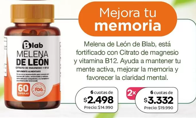 Melena De Leon De Majenico Y Vitamina B12