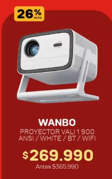 Proyector Vali 900 Ansi / White / Bt / Wifi
