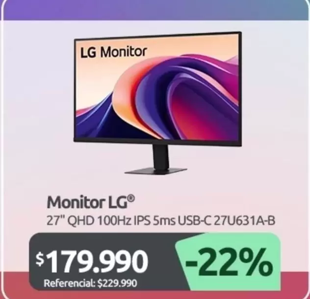 LG - Monitor 27" QHD 100Hz IPS 5ms USB-C 27U631A-B
