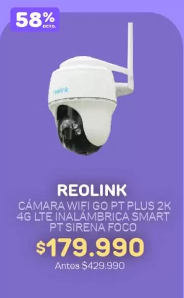 Camara Wifi Go Pt Plus 2k 4g Lte Inalambrica Smart Pt Strena Foco