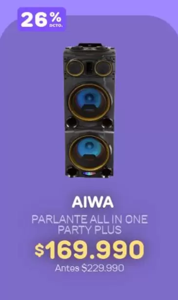 Aiwa - Parlante All In One Party Plus