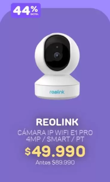 Cámara IP Wifi E 1 Pro 4MP /SMART/PT